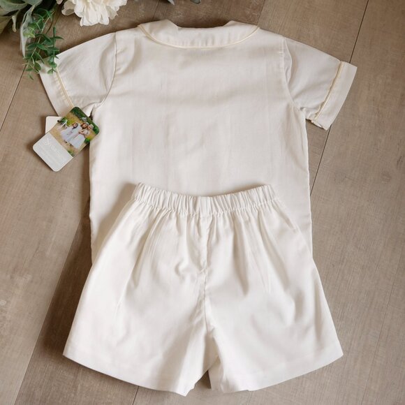 Strasburg Boy Heirloom Ivory Dressy Short Set Ring Bearer Portrait Size 2/3T NWT - Picture 4 of 6